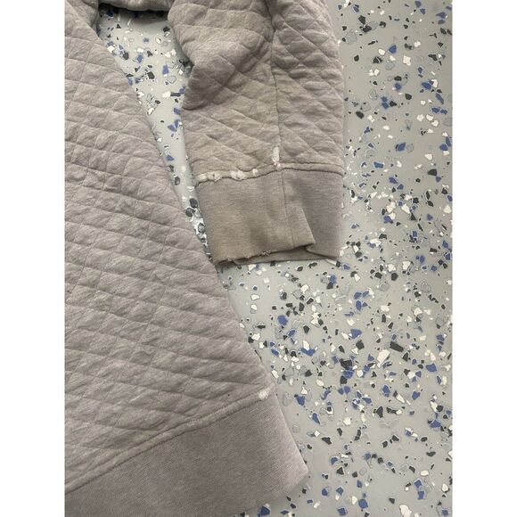 Patagonia Quilt Snap-T Sweater Mens L Flaws Gray Organic Cotton Pullover Jacket - Picture 2 of 5